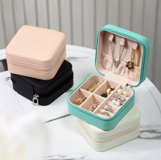 Travel Leather Pocket Jewellery Organizer Box (mix/random Color)